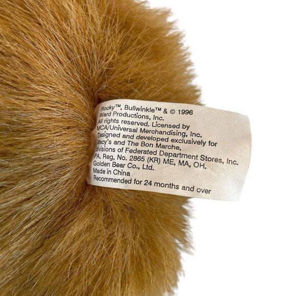 Vintage 90s Bullwinkle Moose Christmas Plush 24” Macy's Stuffed Animal Doll - Picture 9 of 10